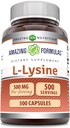 Amazing Formulas L-Lysine 500 mg 캡슐 아미노산 보충 | Non-GMO | 글루텐 무료 | 미국에서 제작 (500 개)