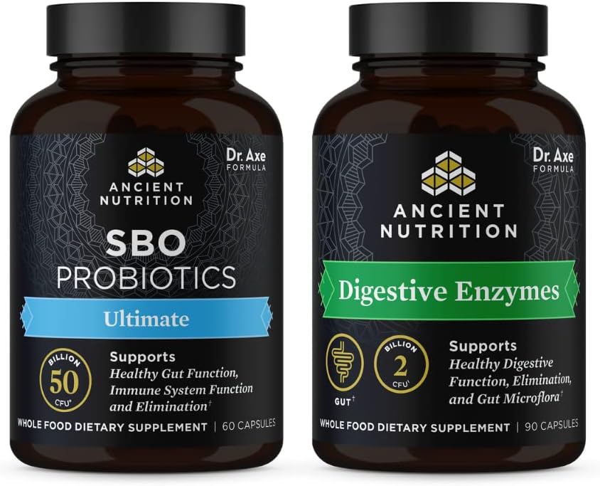 고대 영양 SBO Probiotics 캡슐, 궁극적인, 60 조사 + 소화 효소 캡슐, 90 조사