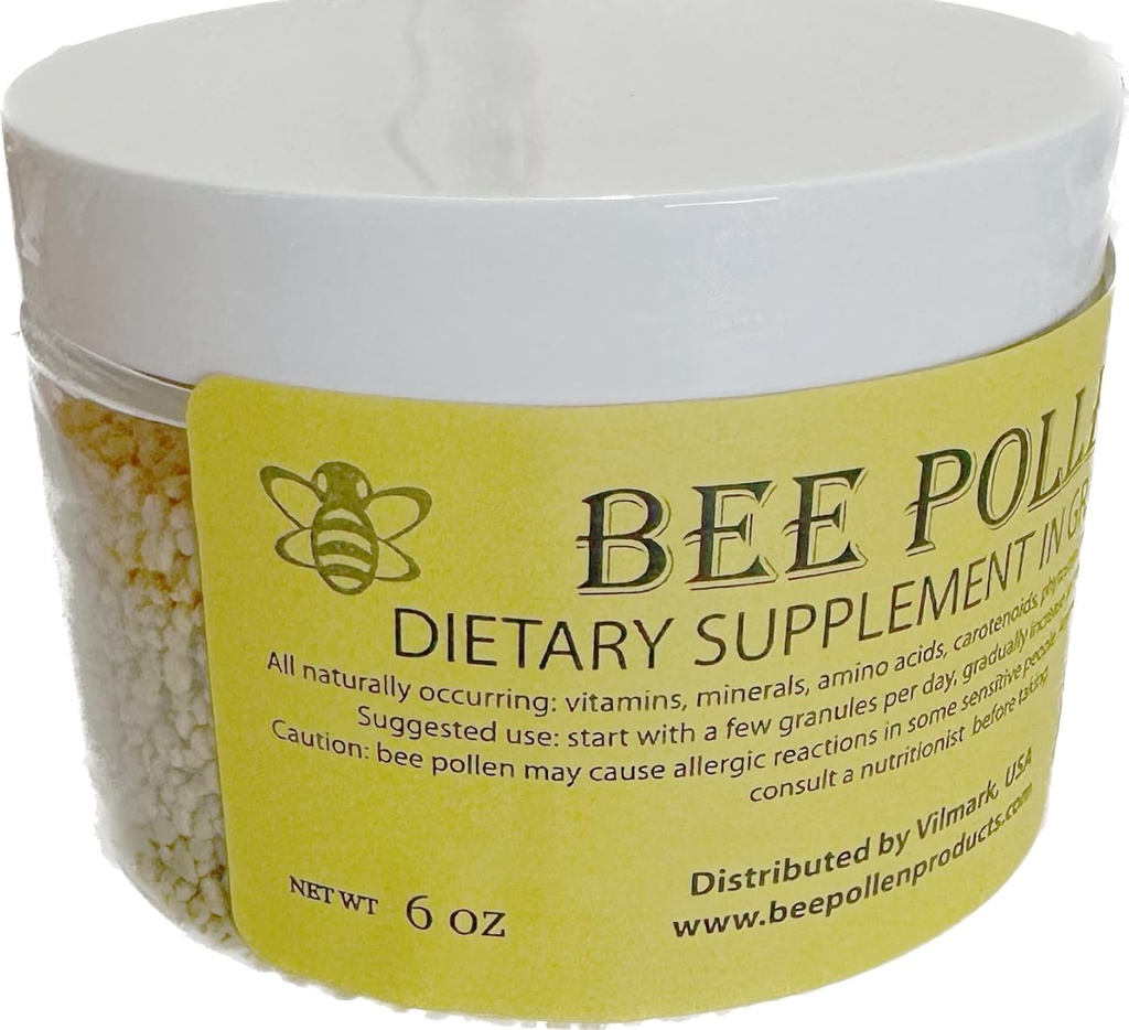 6개 oz BEE Pollen 100% 순수한 자연적인 비 가공된 꿀벌 꽃개 6개 oz