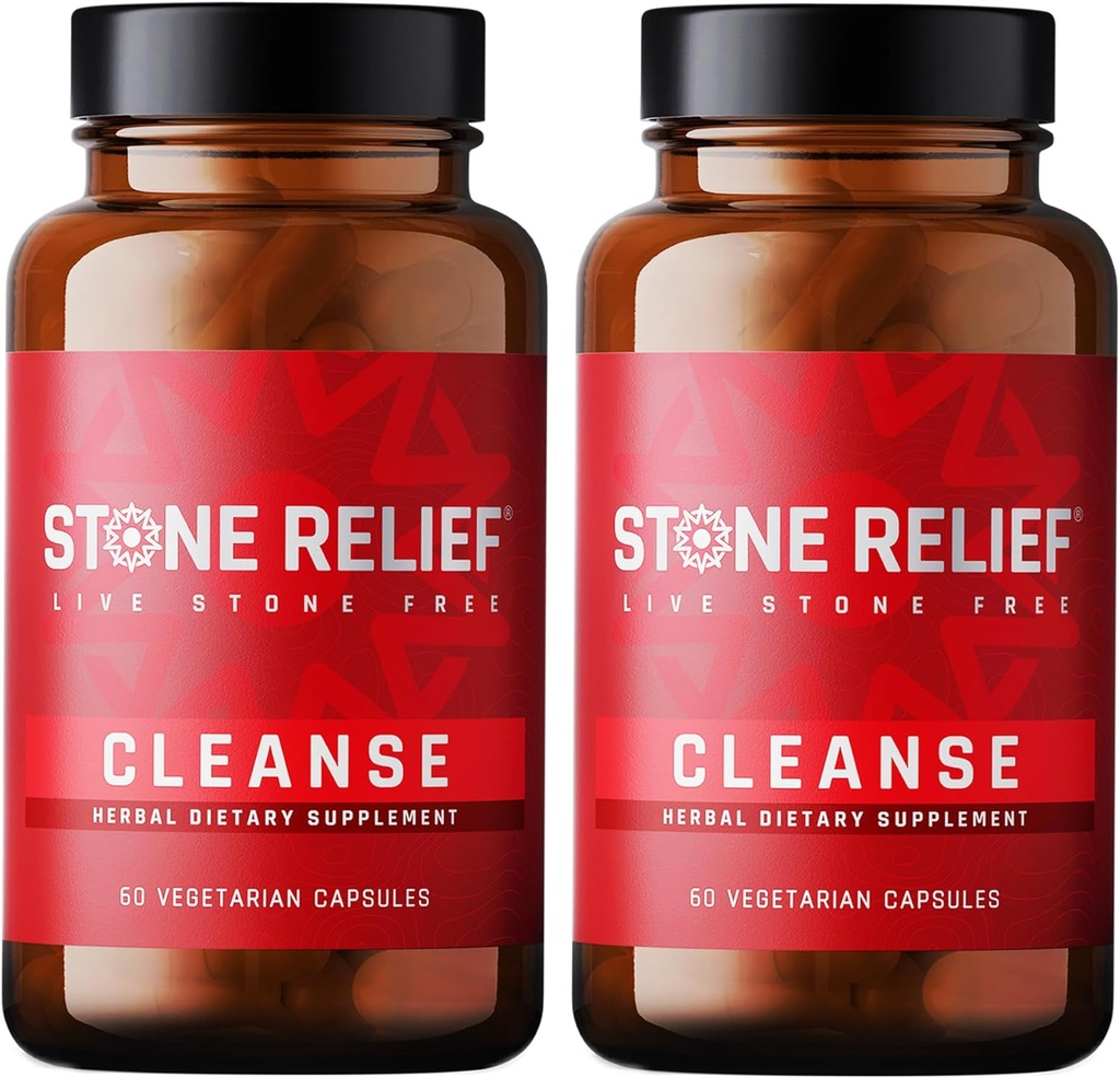 STONE RELIEF Cleanse - 프리미엄 Chanca Piedra Stone Breaker Complex - 남자 / 여자를위한 최고의 천연 용해제 - 천연 Kidney Cleanse & Detox 보충 - [2 팩] - 120 캡슐 - 1,200mg