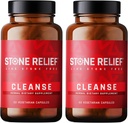 STONE RELIEF Cleanse - 프리미엄 Chanca Piedra Stone Breaker Complex - 남자 / 여자를위한 최고의 천연 용해제 - 천연 Kidney Cleanse & Detox 보충 - [2 팩] - 120 캡슐 - 1,200mg