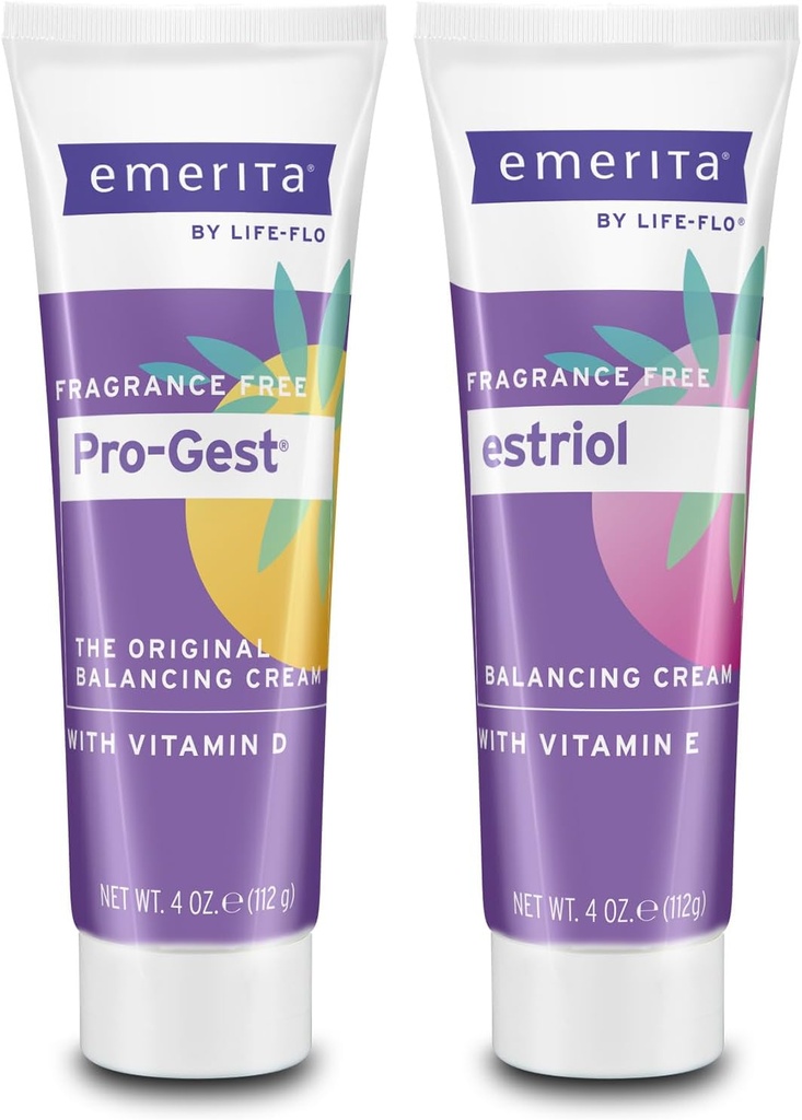 Emerita Pro-Gest Balancing Cream with Vitamin D, Progesterone 및 Estriol - 향수 무료, 60 일 보증, 4oz