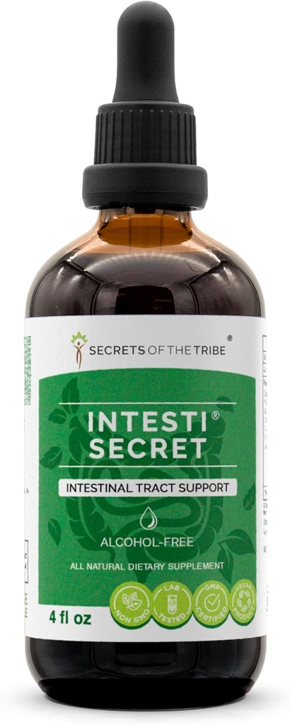Intesti 비밀 알코올 무료 추출물, Peppermint, Dandelion, Cloves, Ginger, Fennel Seed, Lavender. 글리세리 티크 Intestinal Tract 지원 (4 fl oz)