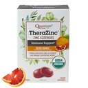 Quantum 건강 TheraZinc 유기 아연 Lozenges Echinacea & 성인 & 아이 12+를 위한 꿀 면역 지원 자연적인 맛의 혈색 주황색 빠른 기복 없음 aftertaste - 25 조사