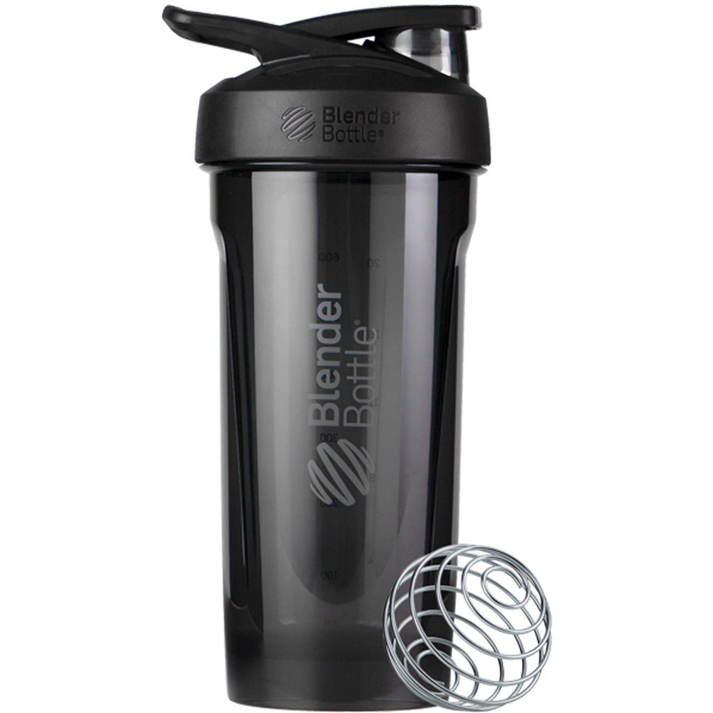 BlenderBottle Strada Tritan Shaker 병 잠금 뚜껑, 28-Ounce, 검정