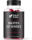 머리, 피부 & 손톱에 대한 Pete & Pedro BIOTIN Gummies 여성 & 남성에 대 한 성장 |Hair는 더 강한 피부, & 손톱에 대 한 보충을 성장 | 체리 Biotin Gummy 5000mcg 서빙 | 체리 탱크에 참조, 60 조사