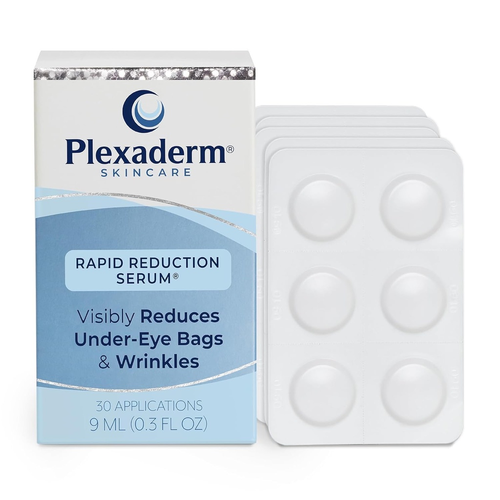 Plexaderm 급속한 감응작용 눈 혈청 - 눈에 보이는 부대, 주름, 어두운 원형, 정밀한 선 & 군중의 발 즉시, 얼굴을 위한 노화 방지 주름 제거제, 30의 단일 용도 깍지