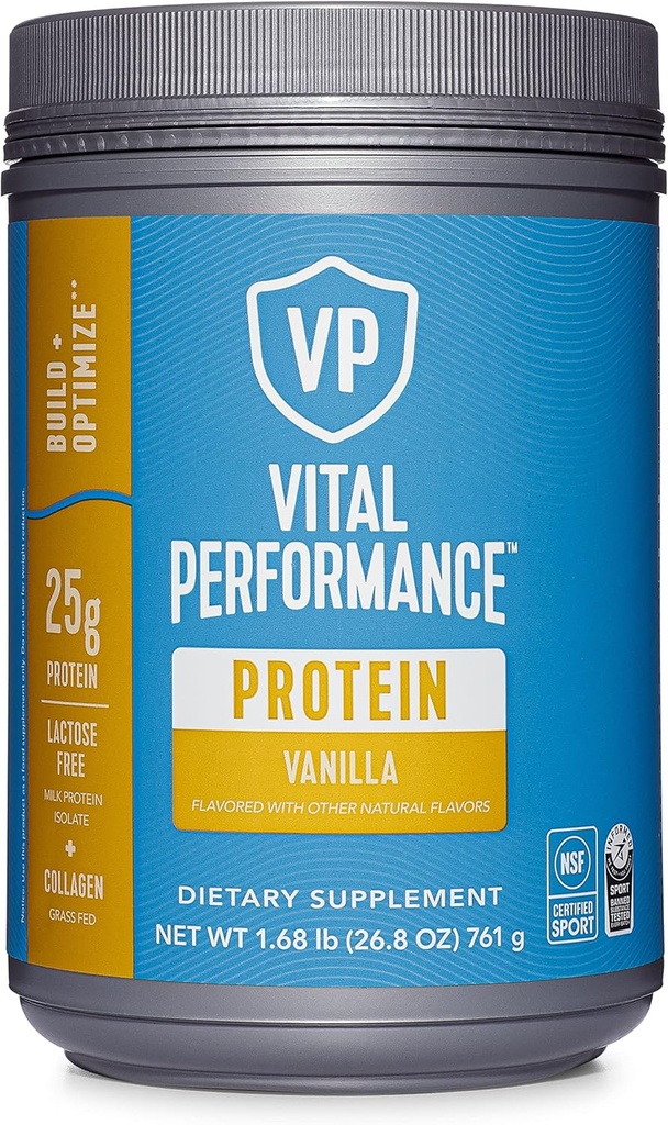 Vital Proteins 교원질 펩티드 분말 - 바닐라, 단백질 분말 혼합, Lactose-Free, 글루텐 없이 만드는, 1.68lb