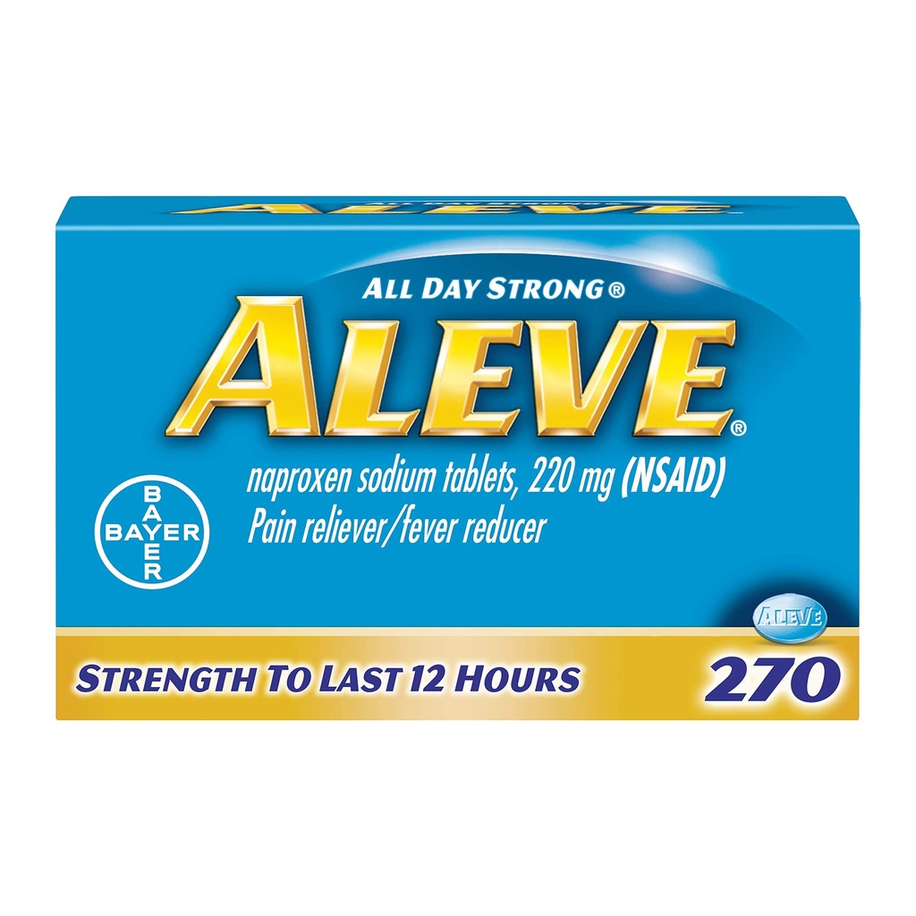 체 캡슐, Naproxen 나트륨 220 mg (NSAID), 통증 Reliever/Fever 흡진기, #1 Orthopedic Surgeon 권장, 270 조사