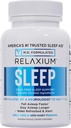 Relaxium Sleep Aid – 성인을위한 전문 강도 공식 | 5mg Melatonin, 마그네슘 글리세린, Valerest & Ashwagandha | 수면 지원의 비하 비트 | 60 캡슐, 30 일 공급