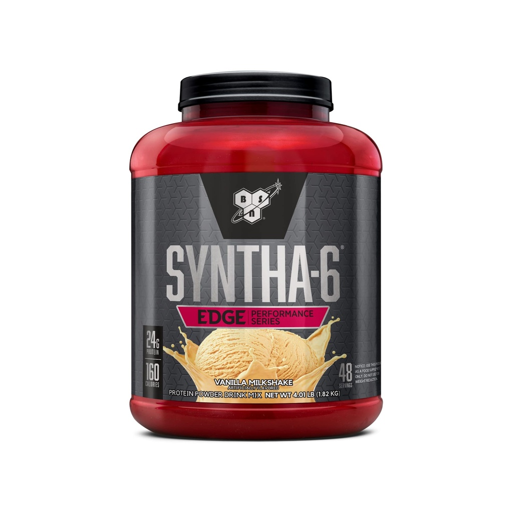 BSN SYNTHA-6 가장자리 단백질 분말, Hydrolyzed Whey, Micellar Casein, 우유 단백질 Isolate, 낮은 설탕, 24g 단백질, 바닐라 밀크 셰이크, 48 서빙
