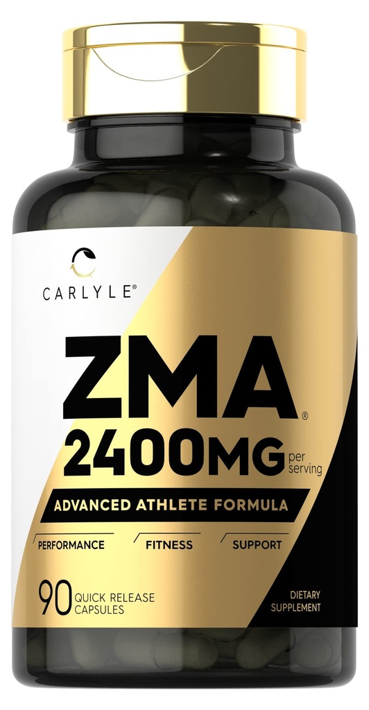 Carlyle ZMA 보충 남성 & 여성 2400mg | 90 개 | 비 GMO, 글루텐 프리 포뮬러