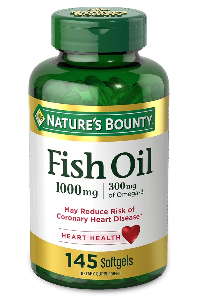 자연의 현상 물고기 기름 Omega-3 1000 mg Softgels 145 ea