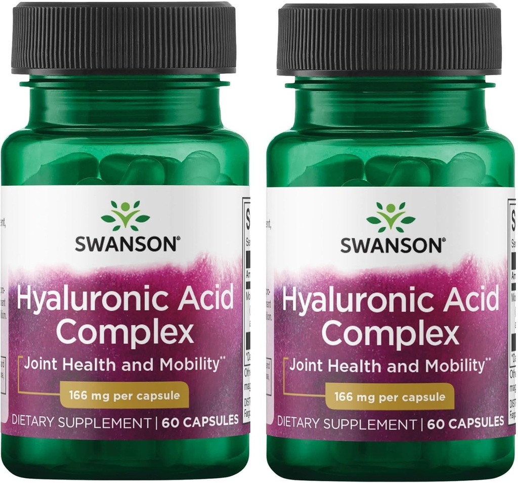 Swanson Hyaluronic 산 복잡한 166 mg 60 모자 (2 팩)
