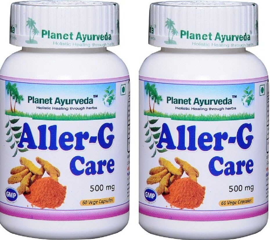 행성 Ayurveda 알레르기 - G 케어, 500mg Veg 캡슐 - 2 병