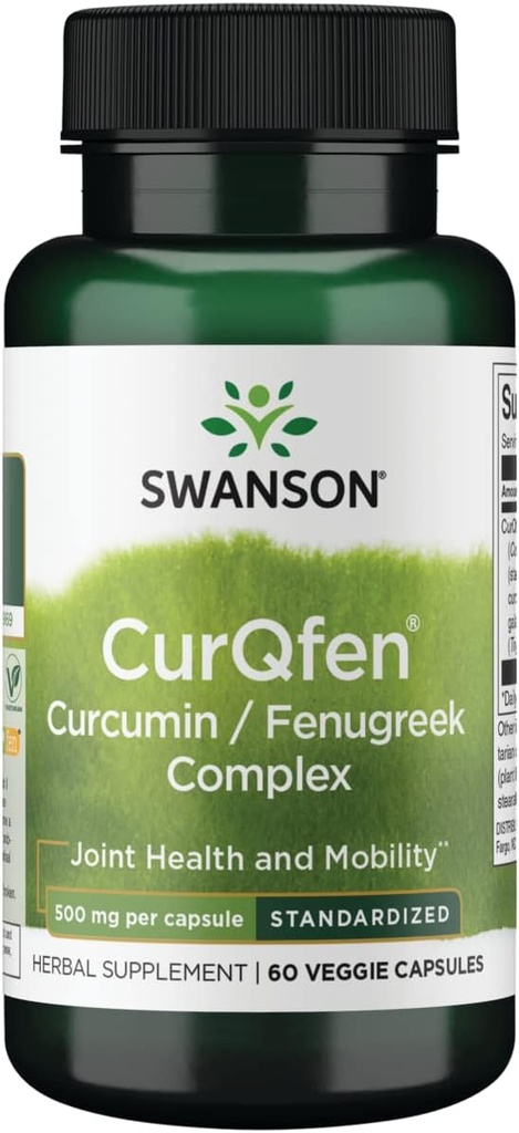 Swanson 제어 릴리스 Curqfen Curcumin / Fenugreek Complex 60 Veg 캡슐