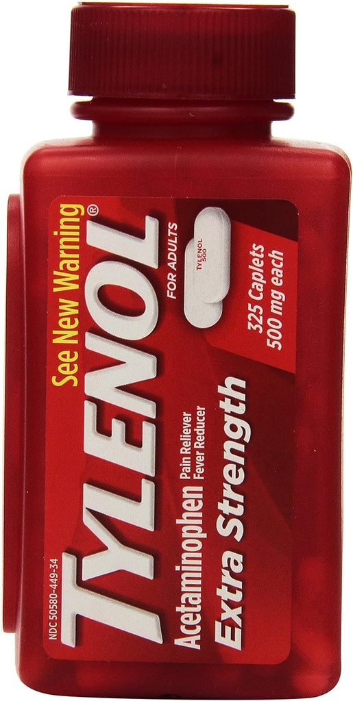 Tylenol 여분 힘 Acetaminophen 500 Mg 325의 모자