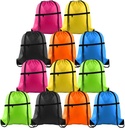 KUUQA 12Pcs Drawstring 부대 스포츠 체육관 묶는 책가방 학교 요가 스포츠 체육관 여행을 위한 지퍼를 가진 대량 Cinch 부대 Sackpack