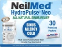 NeilMed HydroPulse Neo. 30 Sinus Rinse Premixed Packets를 가진 다 속도 전기 Pulsating Nasal Sinus Irrigation 체계.