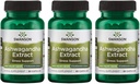 Swanson Ashwagandha Extract-Natural Supplement는 건강한 스트레스 응답, 에너지 지원 및 자연 웰니스 (60 캡슐, 450mg 각각) (3 팩)에 대한 신경 시스템 건강 보조 보충을 촉진합니다.