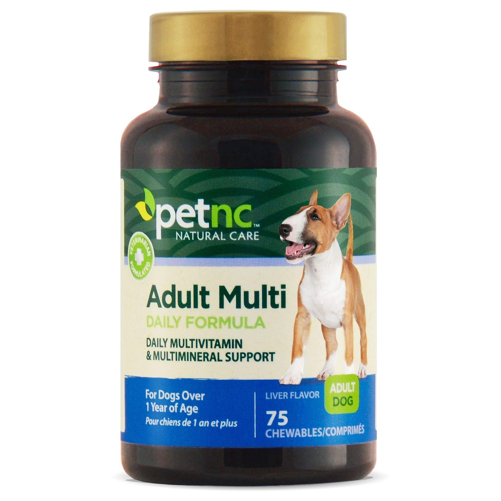 Petnc 자연적인 배려 성숙한 다 Chewables (75 조사), 매일 개 MultiVitamin & Multimineral 지원은, 아연, 마그네슘 & 더 많은 것을 포함합니다, 개 1+ 년, 간장 풍미를 위한 전반적인 건강을, 지원합니다