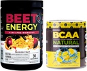 Nutrology Beet 자연적인 O2의 전 운동 분말, 열 과일 풍미 (30의 서빙) BCAA 자연적인, 식물 근거한 BCAA 분말, 레몬 맛 (30 서빙)