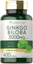 Carlyle Ginkgo Biloba 3000mg | 400 정제 | 비 GMO, 글루텐 무료 초본 보충