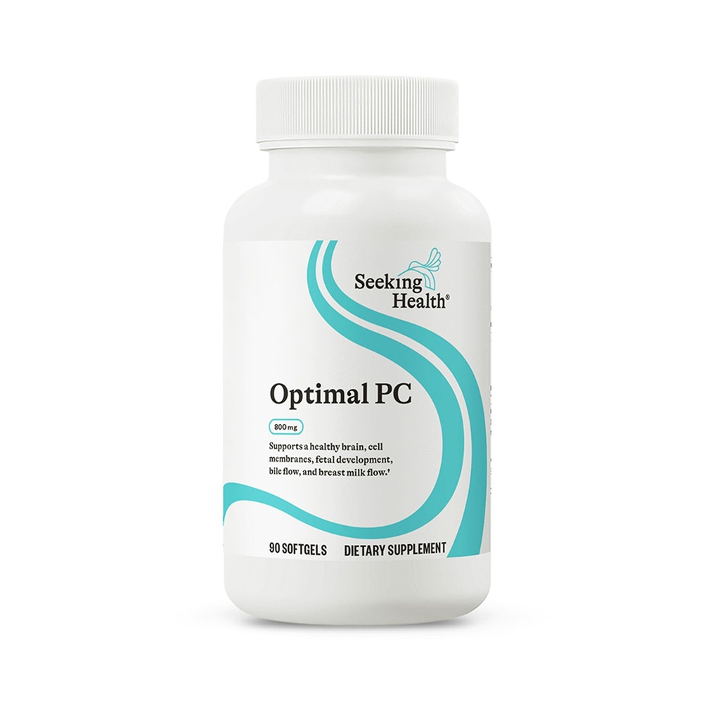 Seeking Health Optimal PC - Choline을 가진 지원 뇌 & 간 건강 - 해바라기 Lecithin를 가진 에너지 지원 보충교재 - 800 mcg, 90 Softgels