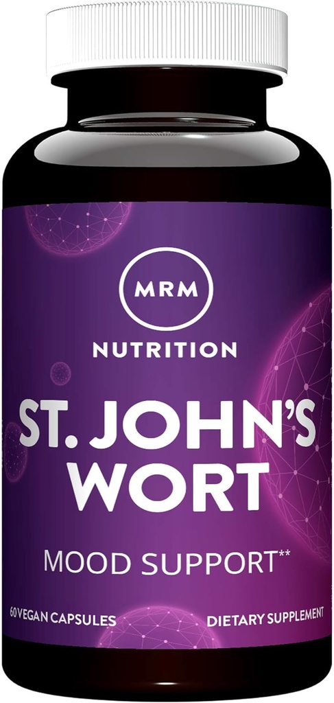 MRM 영양 St. John 's Wort | 0.3% Hypericin 450mg | 무드 + 웰빙 지원 | 글루텐 프리 + 비건 | 60 캡슐