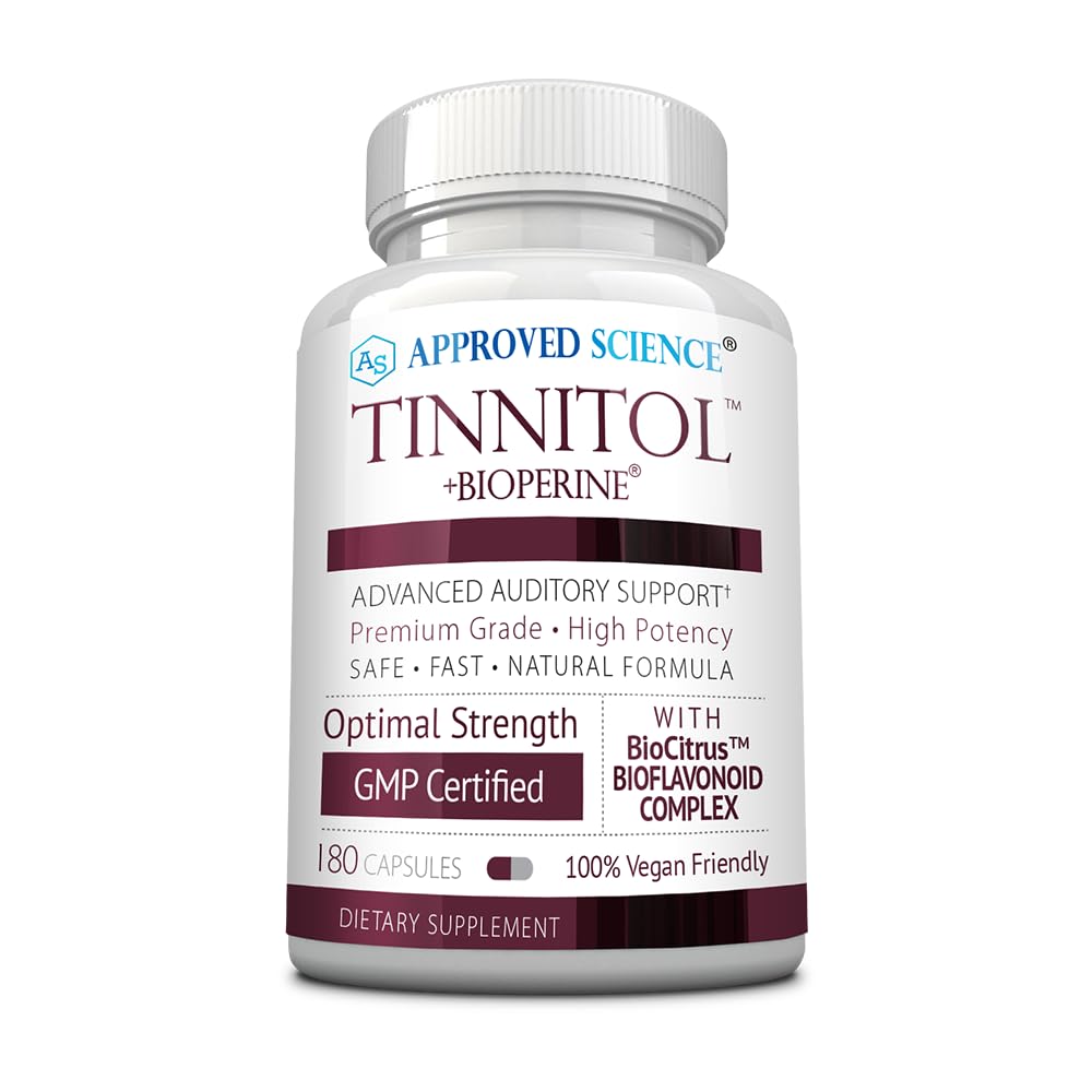 승인 된 과학 Tinnitol - Tinnitus 지원 보충 - 귀에 반지 - 부스트 안 귀 건강 - 1 병 - 3 개월 공급 - 미국에서 만든