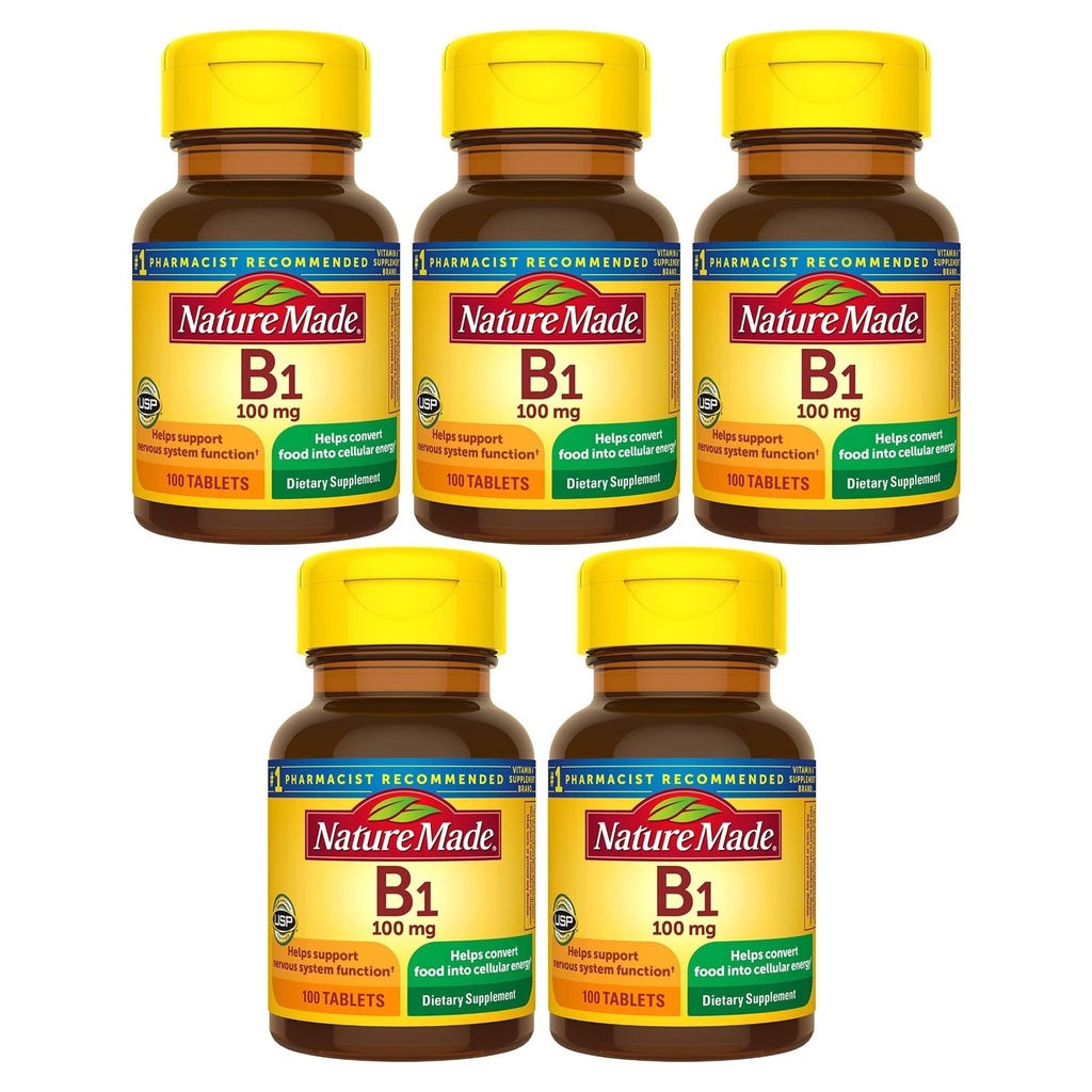 자연 B1 100 Mg 100 개 (5 팩)