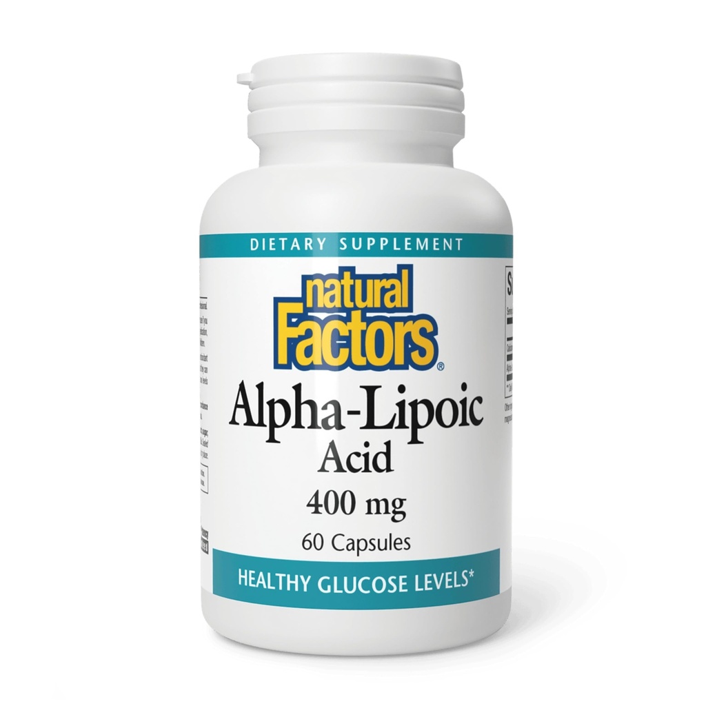 자연적인 요인 알파 Lipoic 산 400 mg의 전체적인 몸 산화를 억제하는 지원, 60의 캡슐