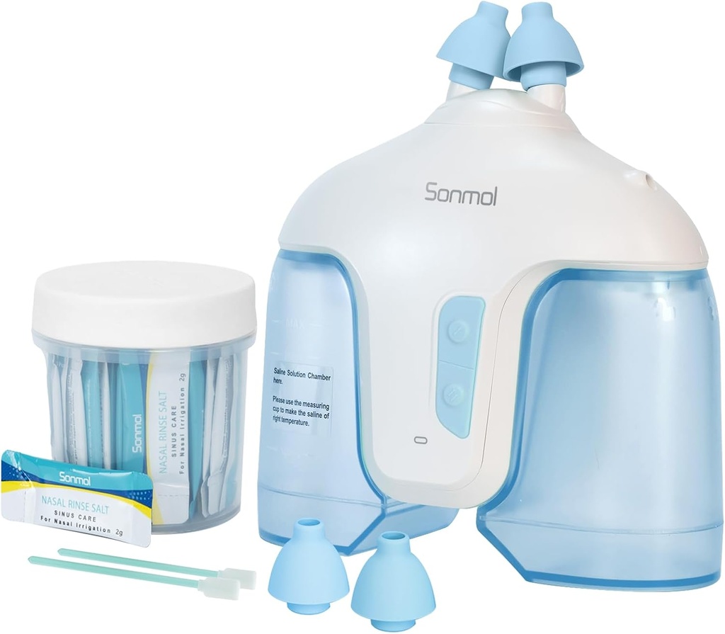 50 Salt Packets (Blue), Sinus Rinse Machine, Sinus Adult, Nose Washer Nasal Rinsing Sinus Relief Machine 용 Nose Cleaner와 Nasal 관개 시스템