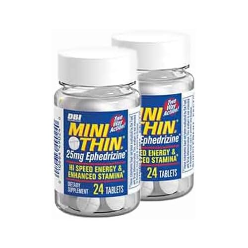 DBI 배포 - MiniThin - 2 웨이 25mg Ephedrizine 24ct 병 - 2 팩