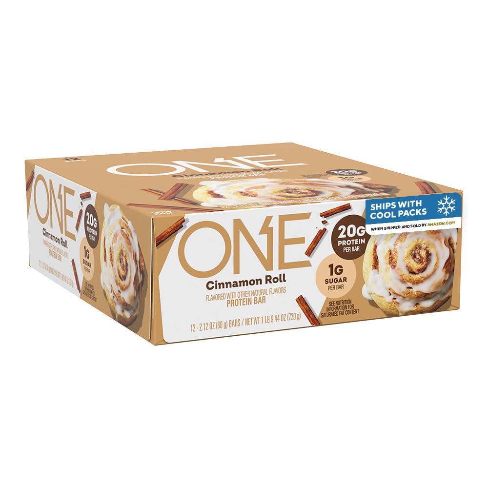 1개의 단백질 막대기, 계피 목록, 글루텐은 20g 단백질과 1g 설탕, Pantry Staples, 2.12 oz (12 조사), 포장 May Vary로 해방합니다