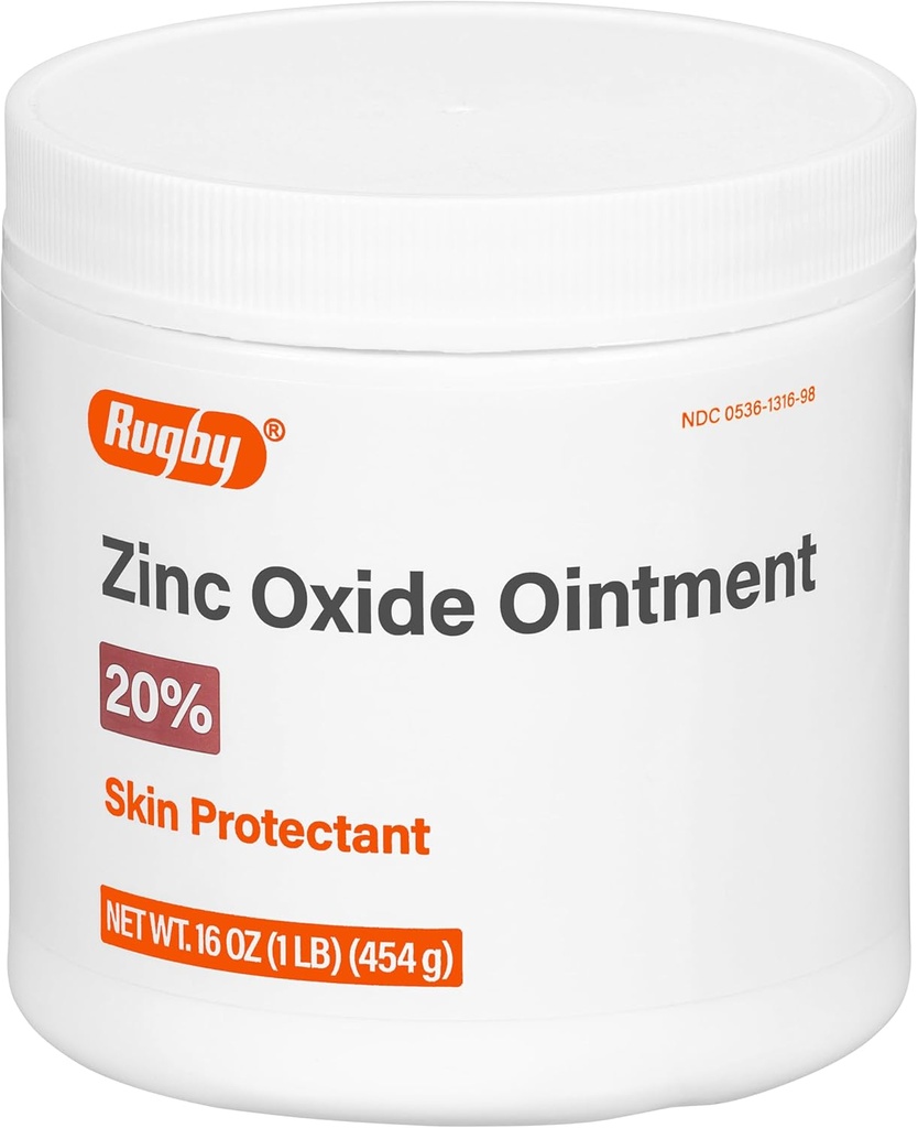 럭비 아연 산화물 연고 피부 보호제 - 20% - 16 Oz (1lb) (454 g) (1 팩)