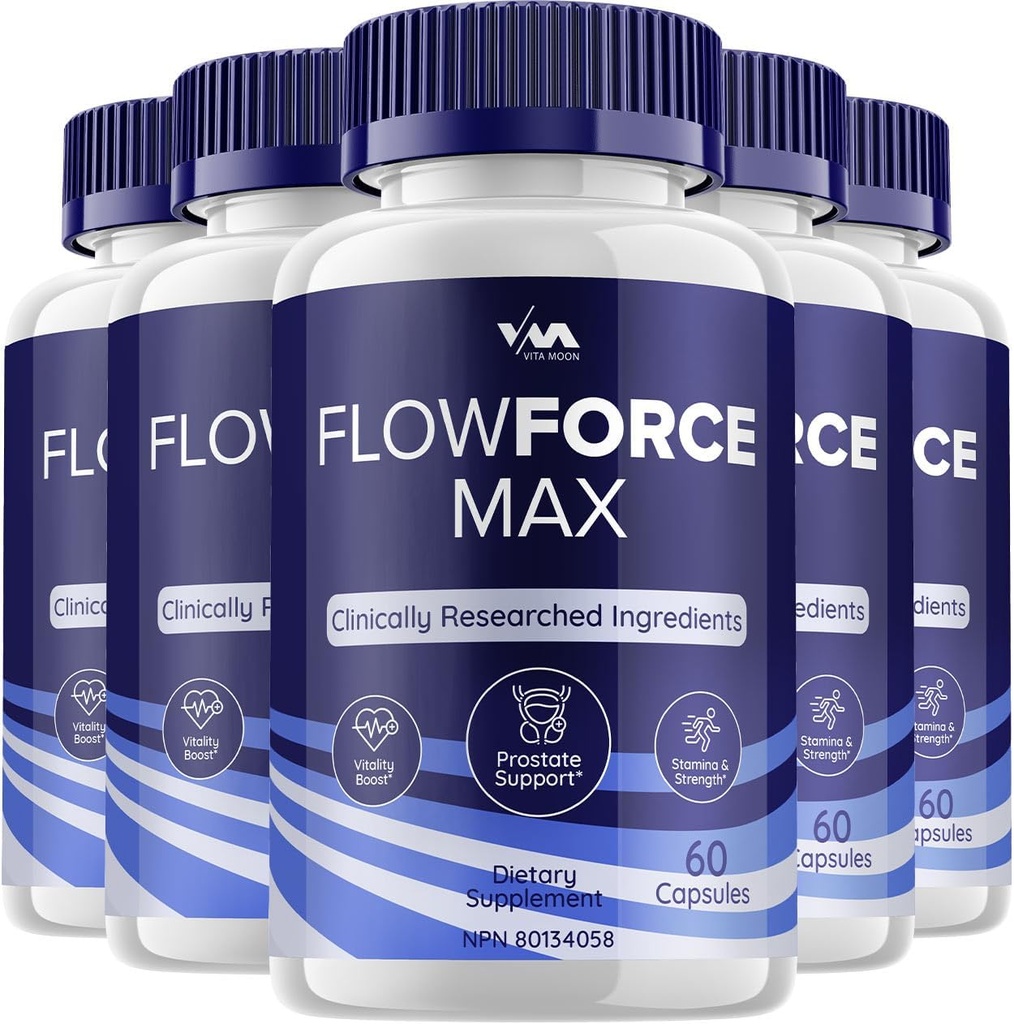 (5 팩) FlowForceMax 전립선 지원 캡슐 - 교류 힘 최대 알약 보충교재, 최대 힘, 새로운 개량된 Multivitamin 공식화, FlowForceMax 리뷰, 300의 캡슐