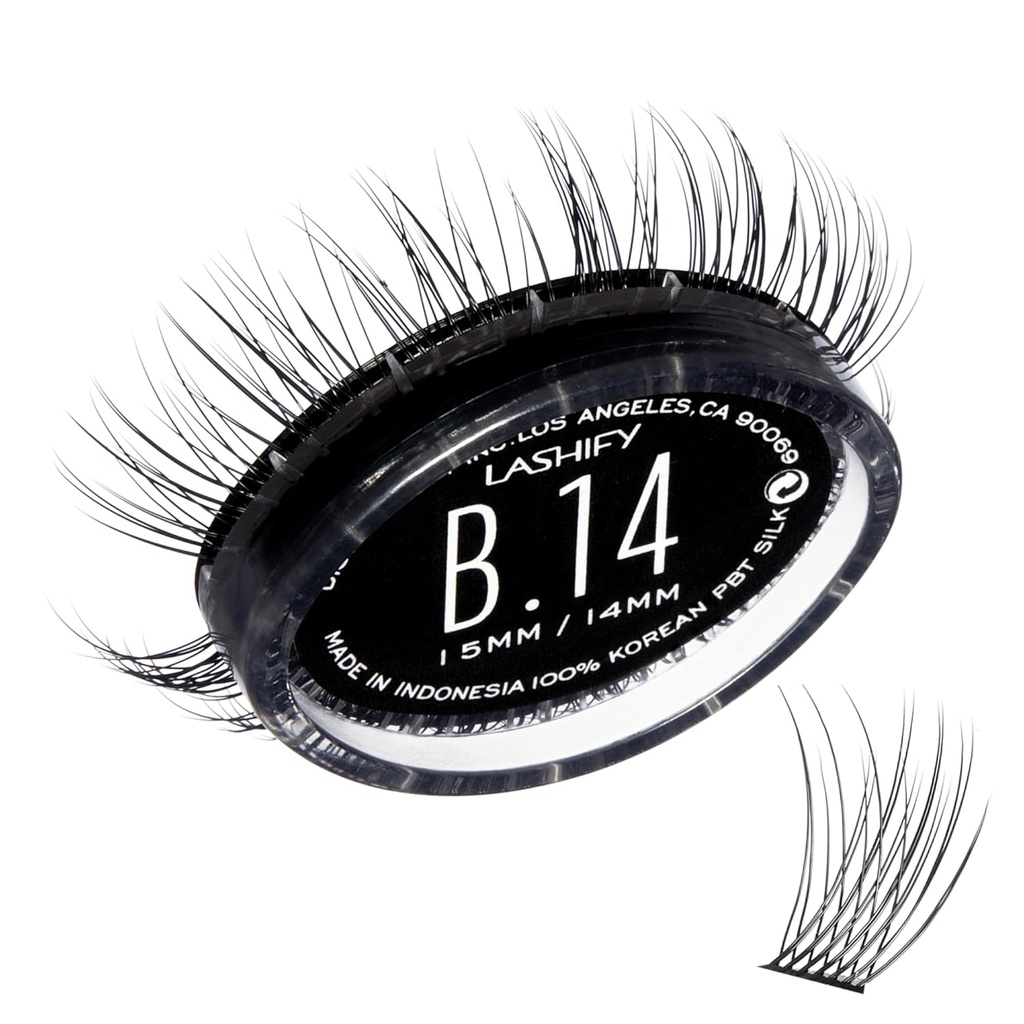 Lashify Bold 14mm Gossamer DIY 속눈썹 확장 보충, 블랙, 자연 룩에 대한 쉬운 발진 속눈썹