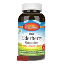 Carlson - 비타민 C 및 아연, 면역 지원, 120 Gummies와 검은 Elderberry Gummies