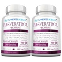 승인 된 과학 ® Resveratrol - 1000 mg의 Trans Resveratrol - 폴리 페놀 250 mg - 98 % 순도 수준 - Bioperine® - 380 Vegan 친절한 캡슐 - 2 병 포함