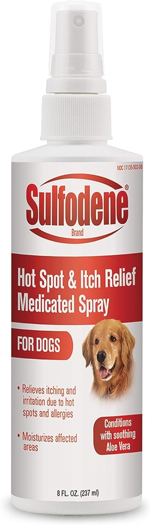 Sulfodene Medicated 살포 (8개 oz) 뜨거운 반점 및 이발 구호 그리고 도움은 감염 Medicated를 막습니다