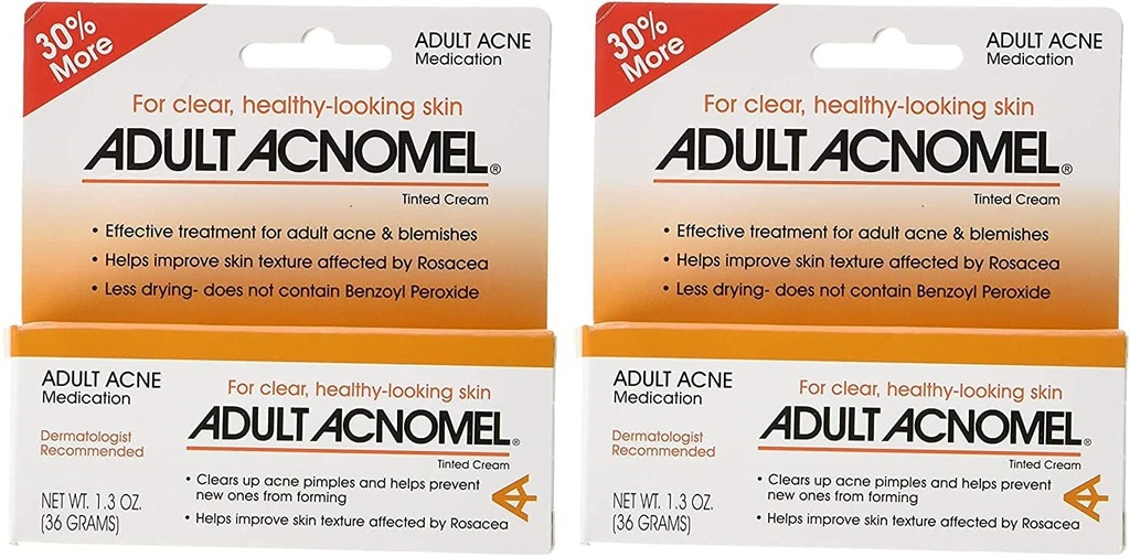 성인 Acnomel 여드름 약물 1.3 Oz (포장 2)