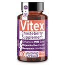 여성을위한 Intimate Rose Vitex Chasteberry 보충, 1000 mg - 호르몬 균형, 불임 및 PMS 지원을위한 Chaste Tree Berry, Regulate 사이클 - 60 캡슐