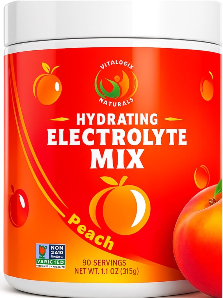 Natural Electrolyte Powder Mix – 설탕 없음, 낮은 나트륨, Vegan Hydration 보충 스포츠, 여행 및 일일 사용