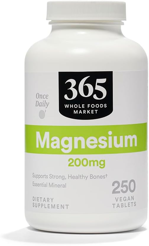 전체적인 음식 시장, 마그네슘 200mg, 채식주의자, 250의 정제에 의하여 365