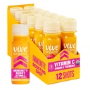 Vive Organic Vitamin C + Immune 지원 샷, 냉압 Turmeric, Ginger & Acerola Cherry, Gluten Free, Vegan, 면역 부스트 비타민 C, 2 Fl Oz (12 팩)
