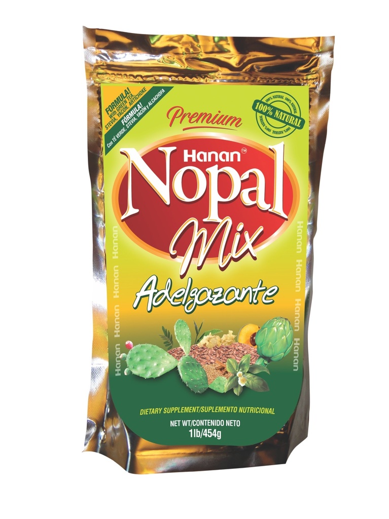 Nopal Mix Linaza Plus Adelgazante|100% 천연 섬유 혼합 | 1lb / 454g |약을 청소하는 자연적으로 원조, 소화 및 에너지 증가