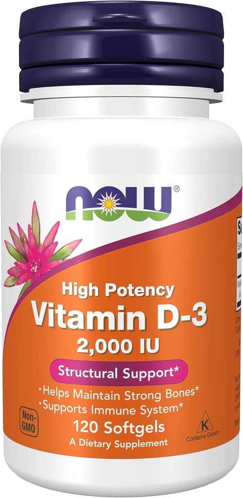 지금 음식, 비타민 D3 2000Iu (Softgels)