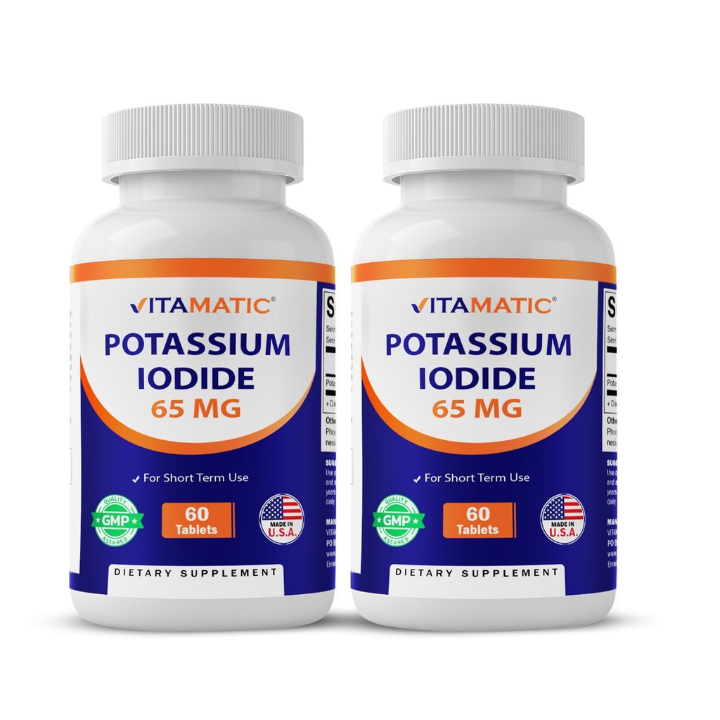 비탈 칼륨 Iodide 65 mg - 60 정제 - 갑상선 지원 - KI 알약 (60의 조사 2))