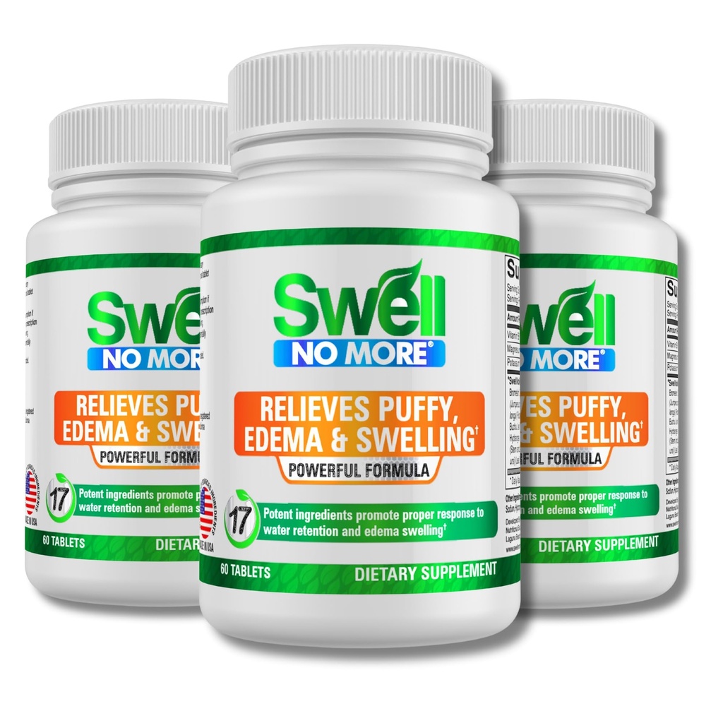 Swollen 발과 발목을 위해, Swelling 다리를 감소시키십시오, 다리를 위한 Edema 기복, 발목 붓는 기복, Swollen 다리를 위한 물 약, 퍼피 눈, 붓기 흡진기 감소시킵니다. (3 팩/3 달 공급)